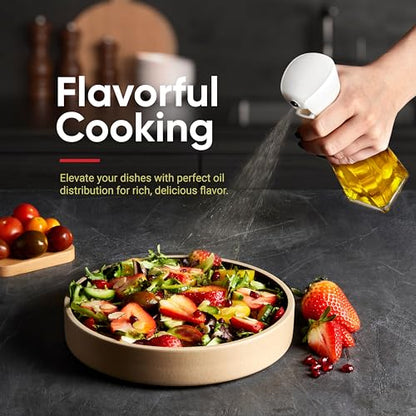 Storeganize Olive Oil Sprayer For Cooking - Glass 200ml Olive Oil Spray Bottle For Oil Portion Control - Kitchen accessories Gadgets Oil Mister Spray Bottle For Cooking Baking & Salads