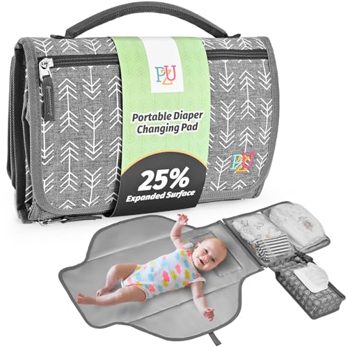 Portable Diaper Changing Pad with Wipes Pocket, Waterproof