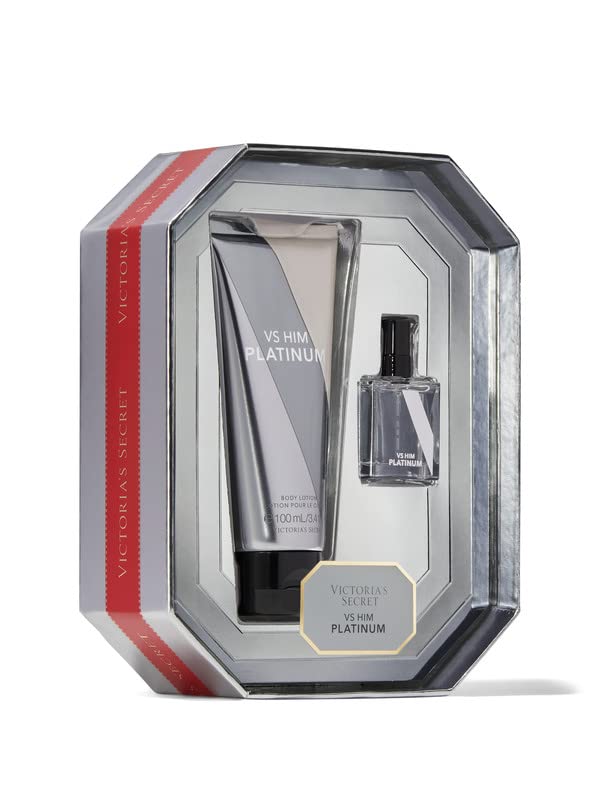 Victoria's Secret Platinum Mini Fragrance Duo Gift Set: Mini Cologne & Travel Lotion