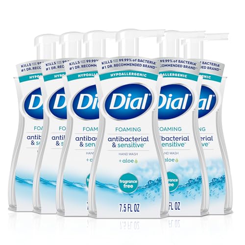 6 Pack Dial Antibacterial Foaming Hand Soap 7.5oz