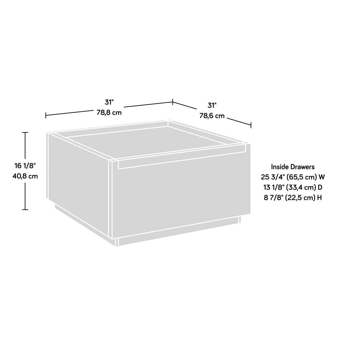 Sauder Manhattan Gate Modern Coffee Table