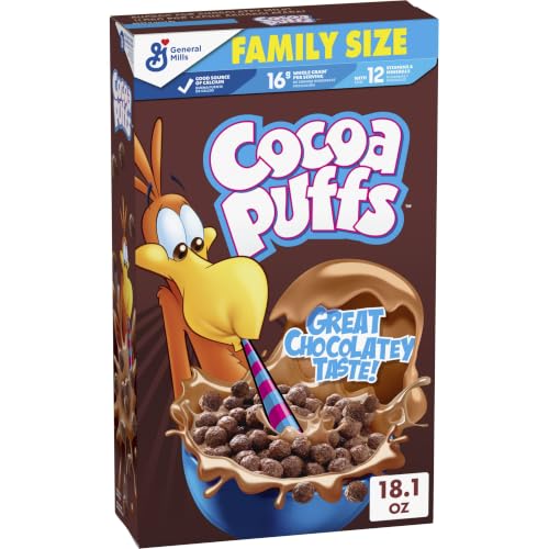 Cocoa Puffs Chocolate Breakfast Cereal Family Size 18.1 oz