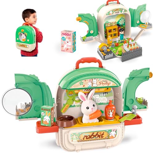 Kids 3-in-1 Vegetable Farm Backpack Playset