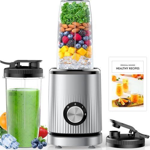 2 Pack Personal Smoothie Blender with 24oz Cups