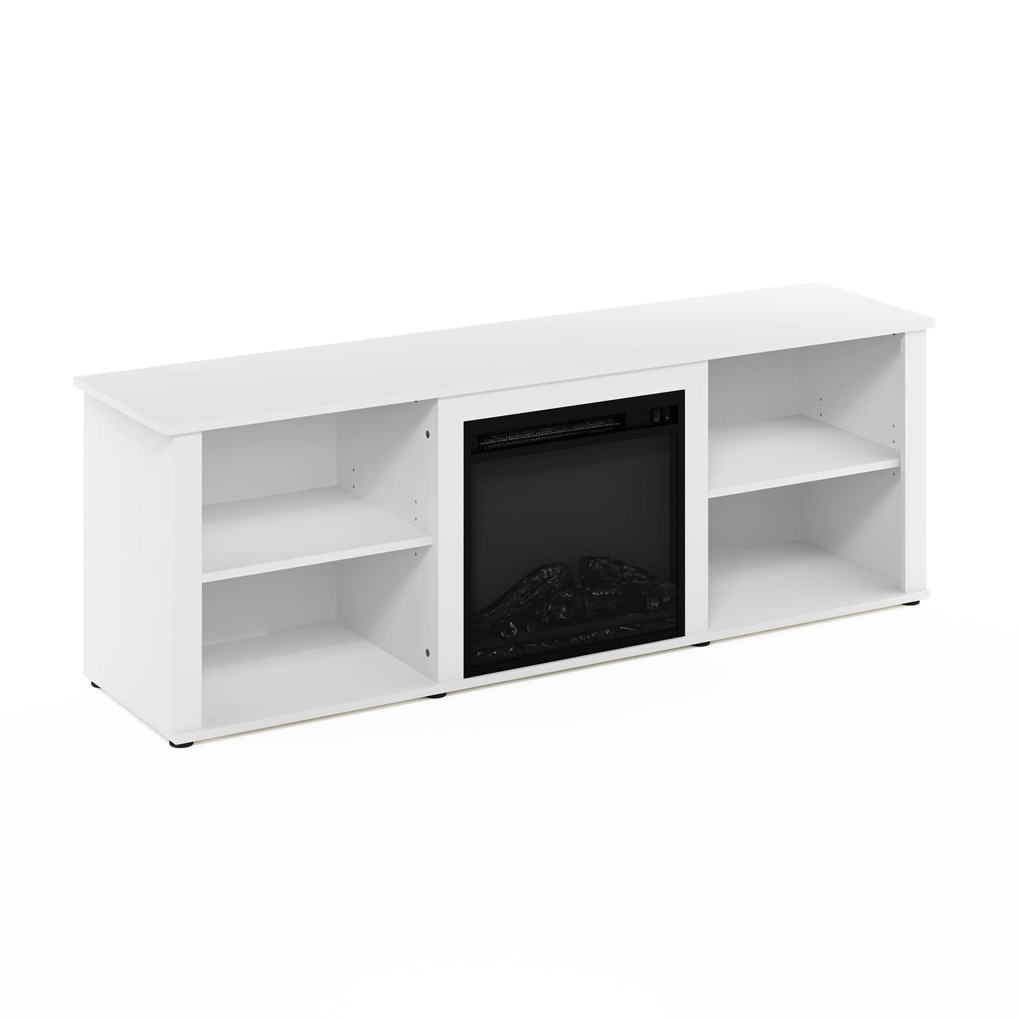 Furinno 70 Inch TV Stand with Fireplace