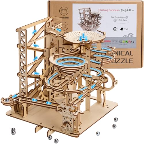 330 Piece 3D Wooden Marble Run Puzzle Kit