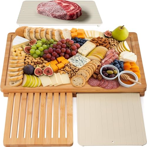 Bamboo Cutting Board Set with Defrosting Tray