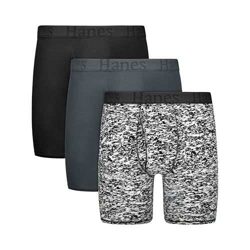3 Pack Hanes SuperSoft Bamboo Boxer Briefs