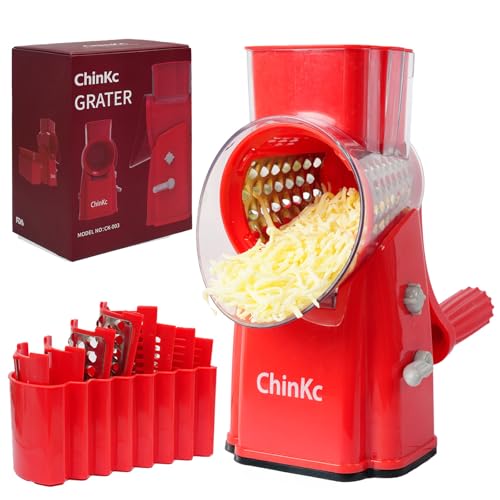 5 in 1 Rotary Cheese Grater and Slicer Shredder