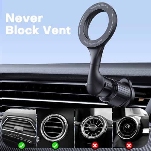 OMOTON Magnetic Car Phone Mount with 360° Rotation