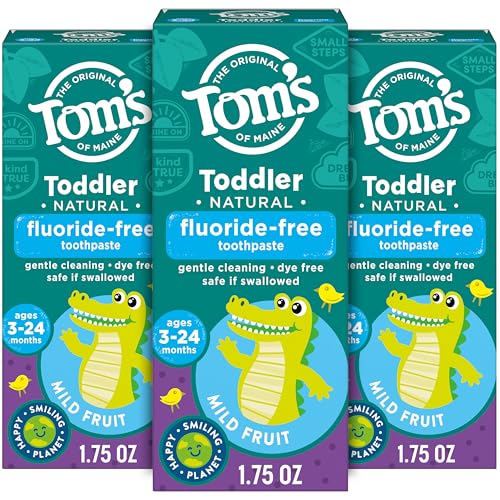 3 Pack Tom's of Maine Toddler Fluoride-Free Toothpaste