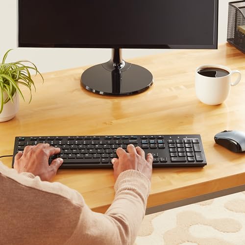 Amazon Basics Full-Sized Wired QWERTY Keyboard