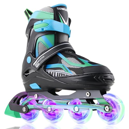 Adjustable Inline Skates with All Light Up Wheels