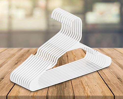 ZOYER 50 Pack Durable Plastic Hangers for Clothes