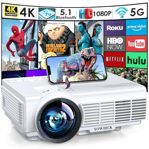 1080p 5G WiFi Bluetooth Portable Movie Projector
