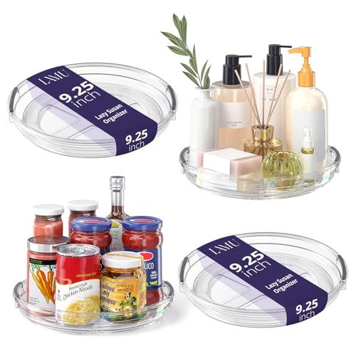 4 Pack Lazy Susan Turntable Organizer Set