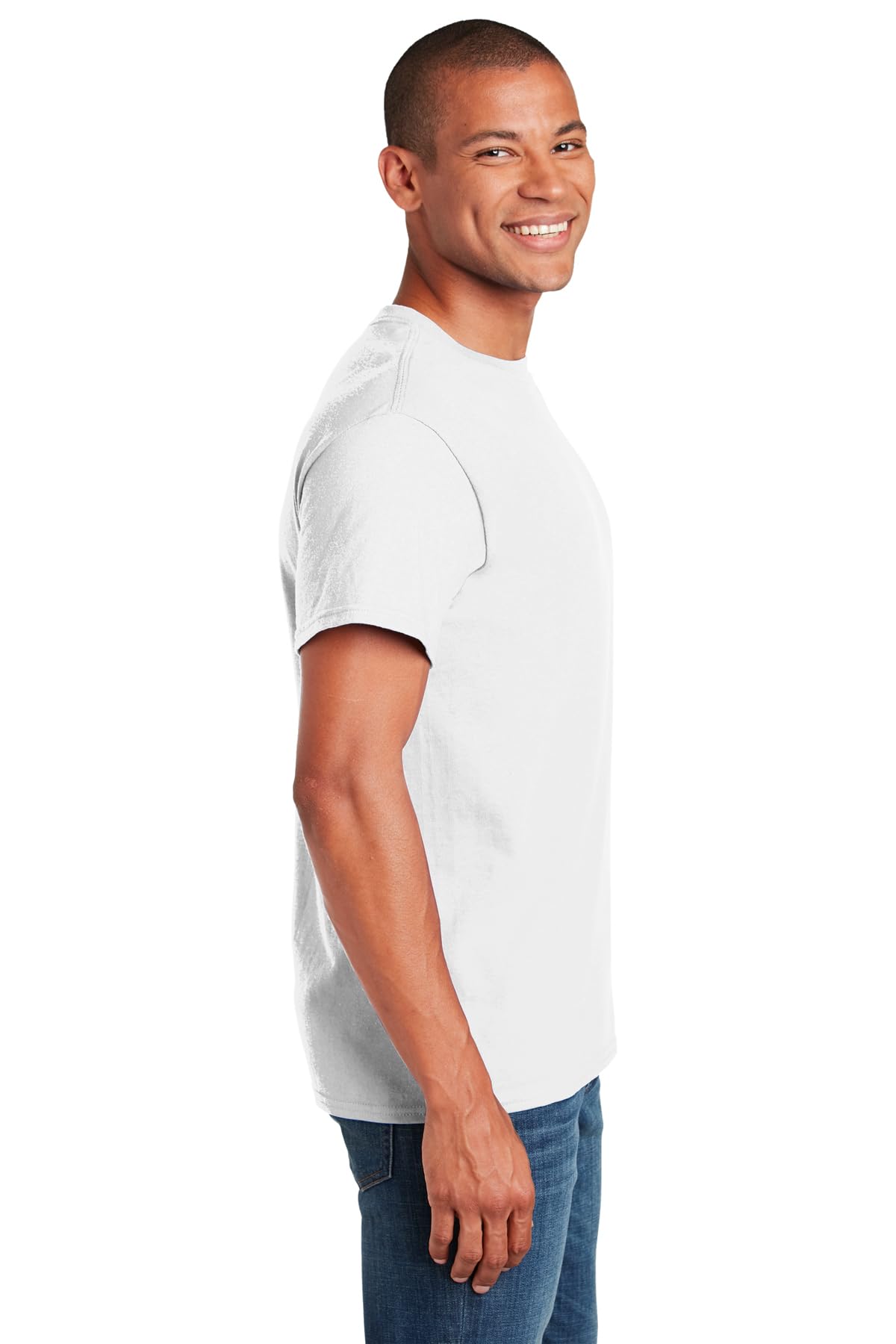 Gildan Men's 10-Pack Heavy Cotton Adult T-Shirt (G5000), White, Medium