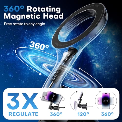 OMOTON Magnetic Car Phone Mount with 360° Rotation