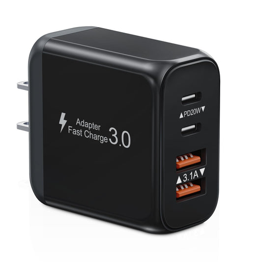 40W 4-Port USB C Fast Charger Block