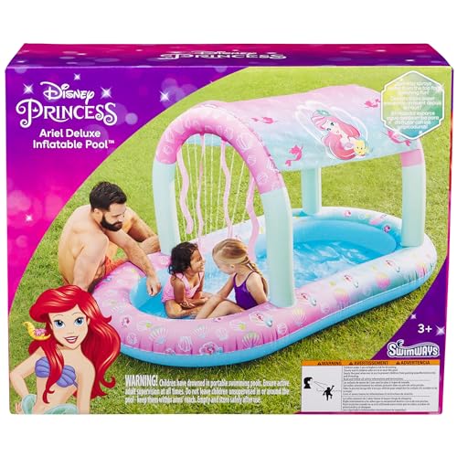 SwimWays Disney Princess Ariel Inflatable Pool with Canopy
