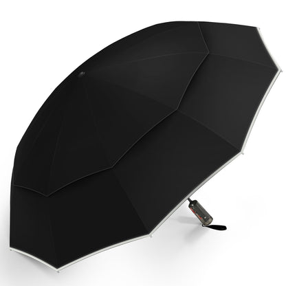 Compact Windproof Golf Umbrella with Double Canopy