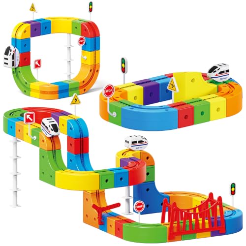64 Piece Electric Train Track STEM Toy Set