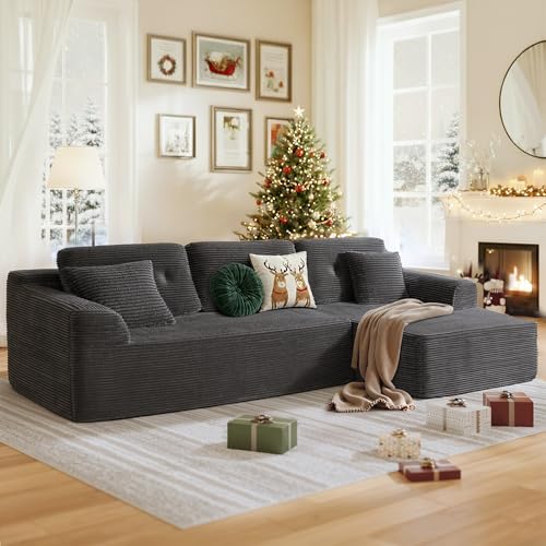 Modular L-Shape Deep Seat Sectional Sofa with Chaise