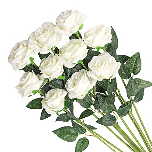10 Pack Silk Artificial Rose Wedding Bouquets