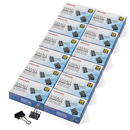 144 Pack Small Binder Clips, 12 Boxes