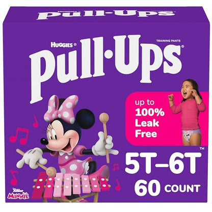 Pull-Ups Girls' Training Pants, Size 5T-6T, 60 Count
