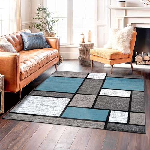 Rugshop Modern Geometric Non-Shedding Area Rug