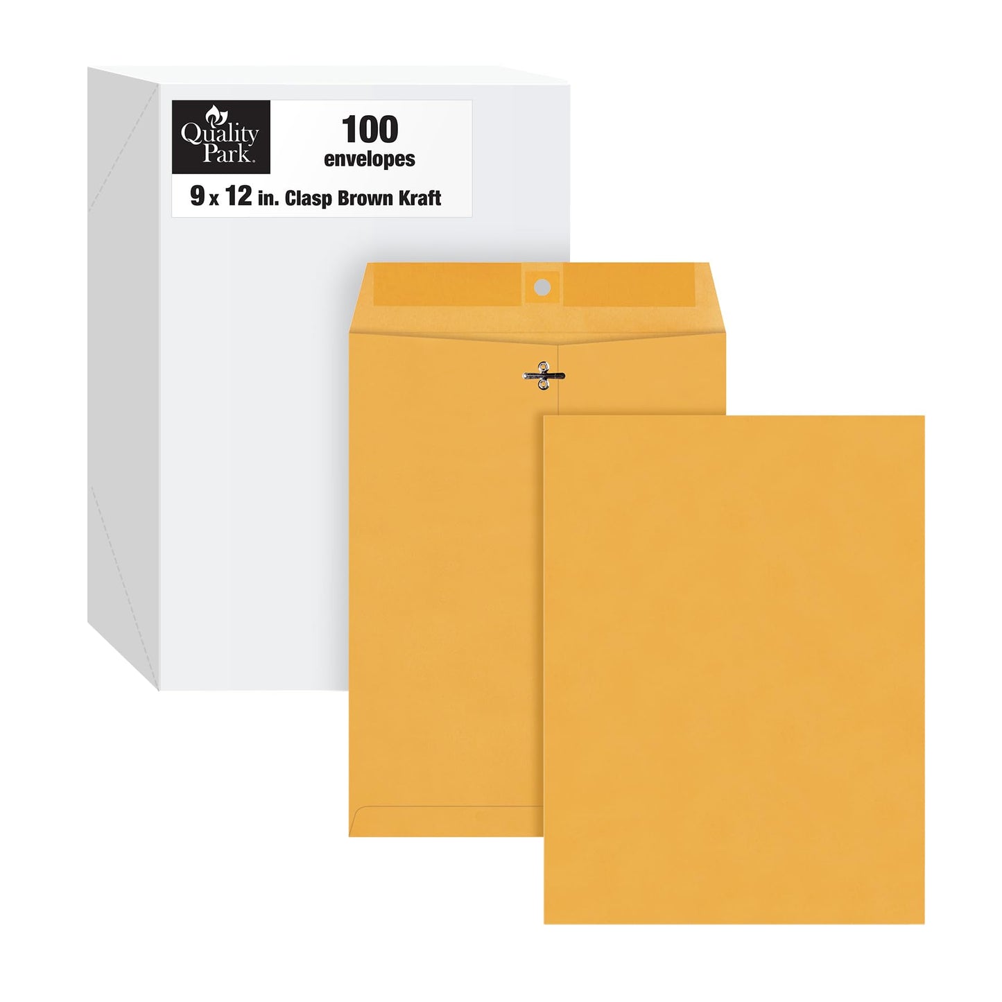 Quality Park 9x12 Gummed Clasp Envelopes, 100 Pack