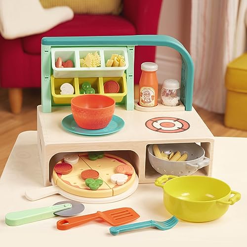 B. toys- Mini Chef - Pizza-n-Pasta Playset- Pretend Play Pizza & Pasta Play Set – Play Food & Role-Play Accessories- Food Toys for Kids – 3 Years +