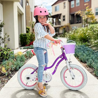 RoyalBaby 18-Inch Girls Bike with Kickstand & Basket