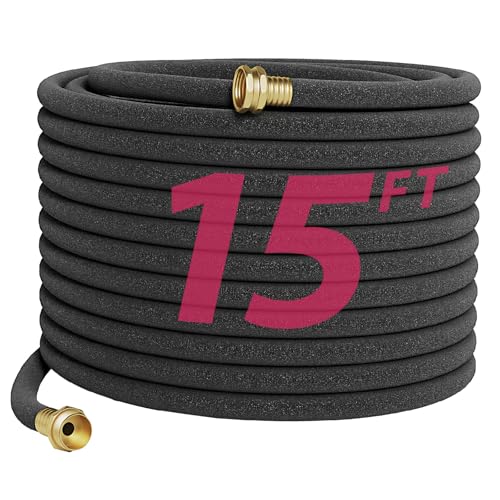15FT 1/2 Inch Soaker Hose with Brass Connectors