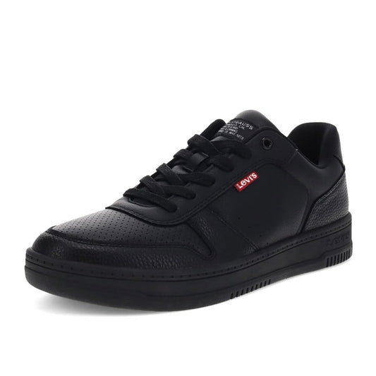 Levi's Mens Drive Lo Synthetic Leather Casual Lace Up Sneaker Shoe, Black Mono, 10 M