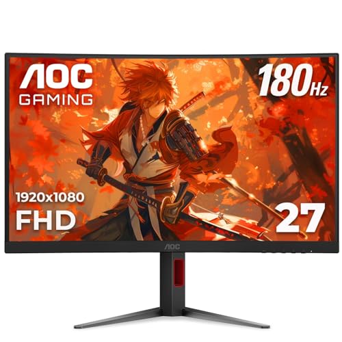 AOC 27-Inch 180Hz Curved FHD Gaming Monitor