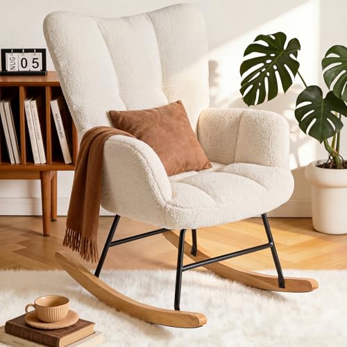 Ergonomic High Back Glider Rocking Chair