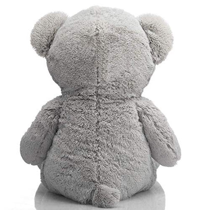 HollyHOME Teddy Bear Stuffed Animal Plush Giant Teddy Bears with Footprints Big Bear 36 inch Gray