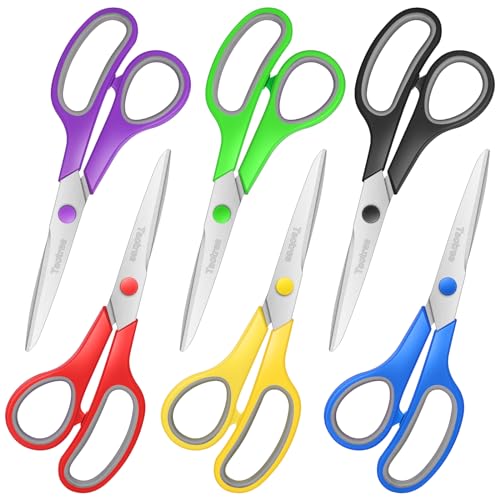 6 Pack Sharp All-Purpose Scissors Set