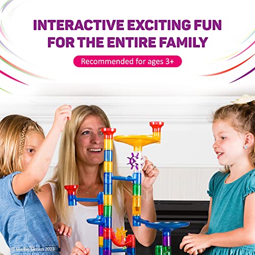 Marble Genius Marble Run - Maze Track Easter Toys for Adults, Teens, Toddlers, or Kids Aged 4-8 Years Old, 300 Complete Pieces (181 Translucent Marbulous Pieces + 119 Glass-Marble Set), Extreme Set