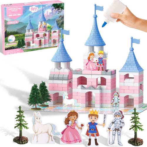 286 Piece STEM Arts and Crafts Castle Building Kit