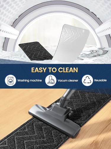 Prohalo Stair Treads Non Slip for Wooden Steps Indoor, 30"X8" Stair Runner，Peel and Stick Carpet for Stair Treads with Reusable Adhesive, Covers Staircase Step 15 Pcs Black