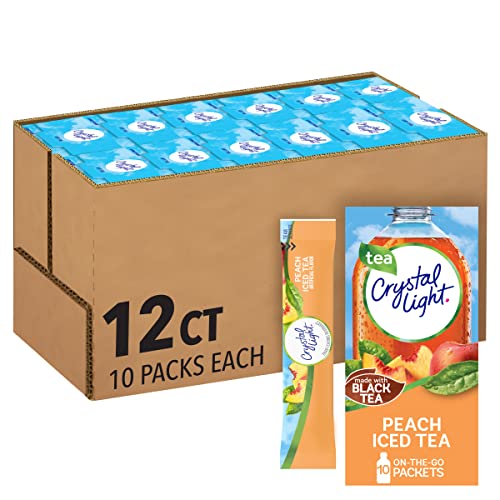120 Pack Crystal Light Peach Iced Tea Drink Mix