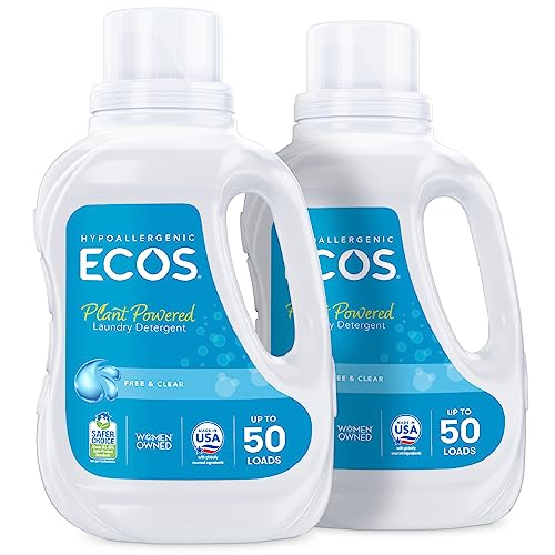 2 Pack ECOS Hypoallergenic Liquid Laundry Detergent