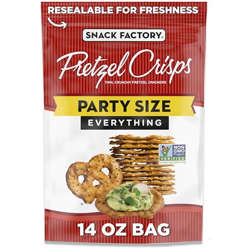 14 oz Snack Factory Everything Pretzel Crisps Party Bag