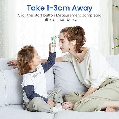 Thermometer for Adults, FSA Eligible, High Accuracy, No-Touch Digital Thermometer with Fever Alarm and Memory Function, Ideal for Babies, Kids, Home and Office Use