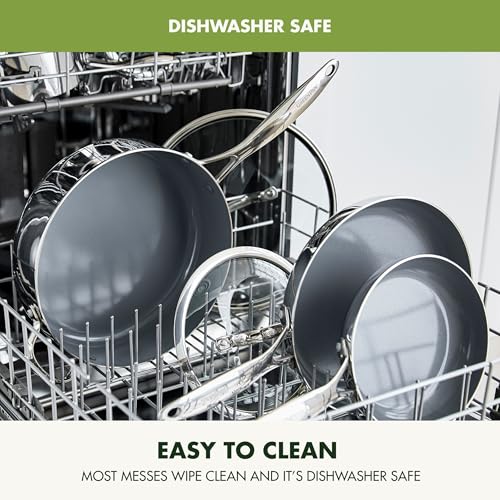 GreenPan 12" Tri-Ply Stainless Steel Wok with Lid