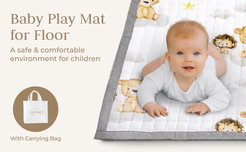 Galiskey Soft Foam Baby Play Mat - Non-Slip