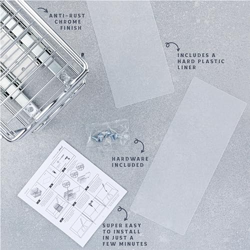 Spice Rack Organizer for Cabinet, Heavy Duty - Pull Out Spice Rack - Lifetime Limited Warranty - Spice Organization 4"Wx10-3/8"Dx8-7/8 H - Spice Racks for Inside Cabinets & Pantry Closet